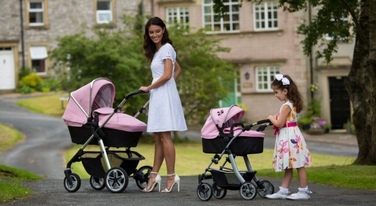 silver cross pop twin max dolls pushchair in vintage pink