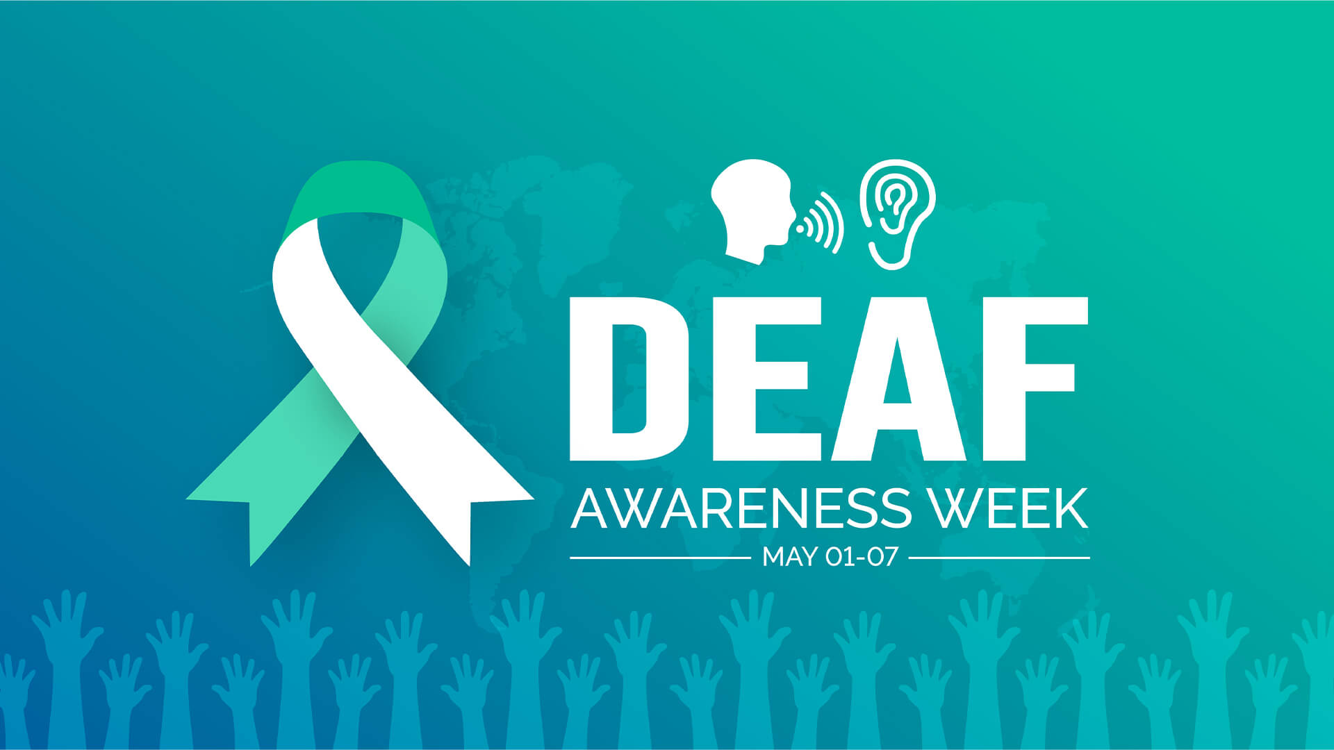 Deaf Awareness Week background or banner design template celebrated in may