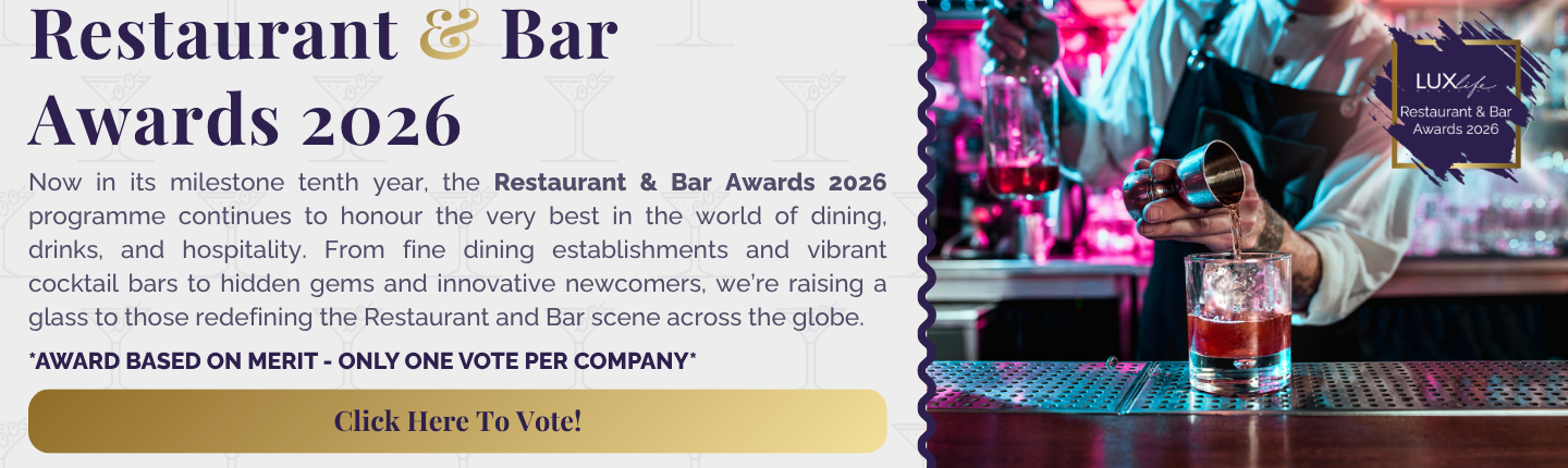 Advert banner - LUX - Restaurant and Bar Awards 2026